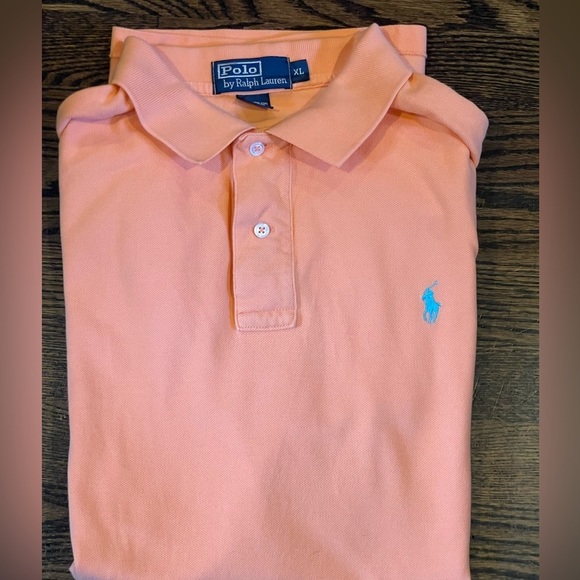 Polo Ralph Lauren Other - POLO Ralph Lauren Orange Short Sleeve Cotton Collared Shirt Men’s Size XL